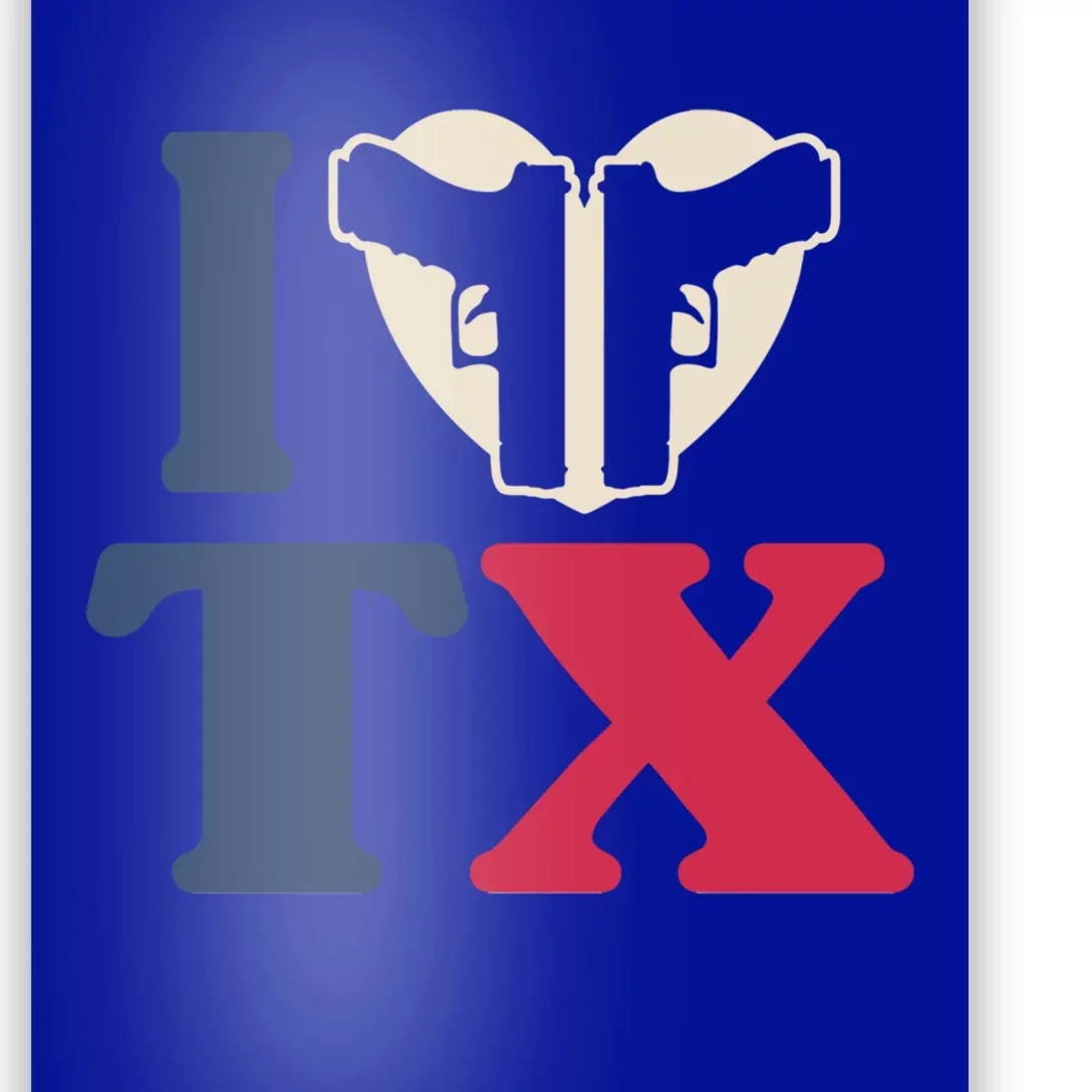 I Heart Texas Tx Love Pro Usa 2nd Adt Pro Gun Great Gift Poster