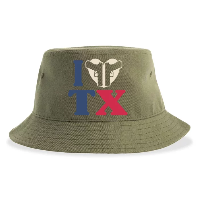 I Heart Texas Tx Love Pro Usa 2nd Adt Pro Gun Great Gift Sustainable Bucket Hat