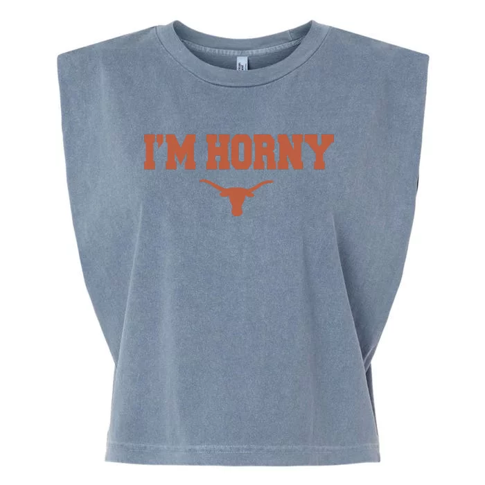 I’m Horny Texas Garment-Dyed Women's Muscle Tee