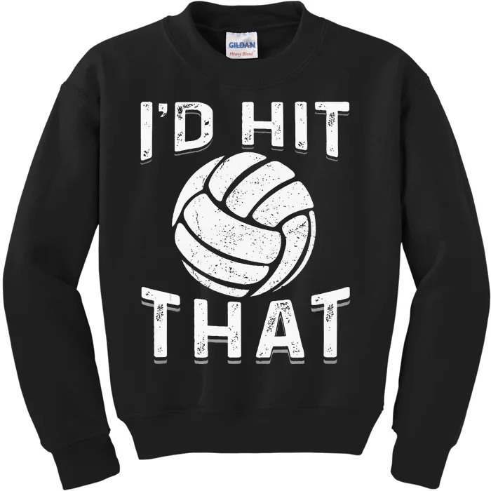 Id Hit That Summer Beach Volleyball Kids Sweatshirt