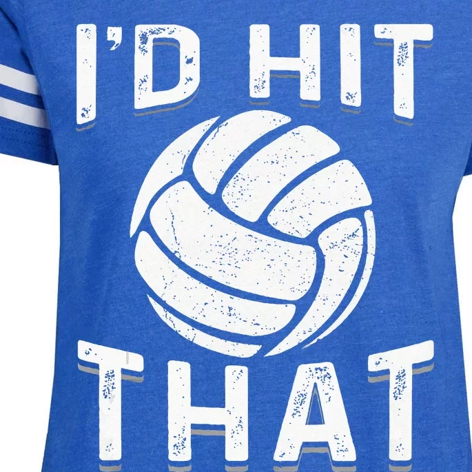 Id Hit That Summer Beach Volleyball Enza Ladies Jersey Football T-Shirt