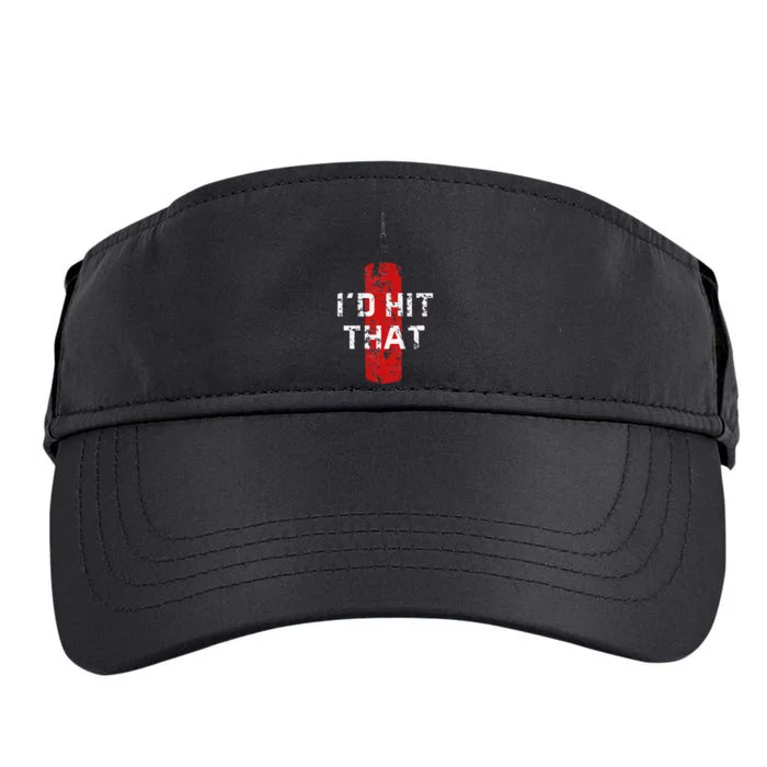 I'd Hit That Funny Boxing Gift Idea Quote Boxing Adult Drive Performance Visor