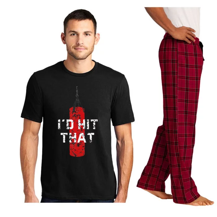 I'd Hit That Funny Boxing Gift Idea Quote Boxing Pajama Set