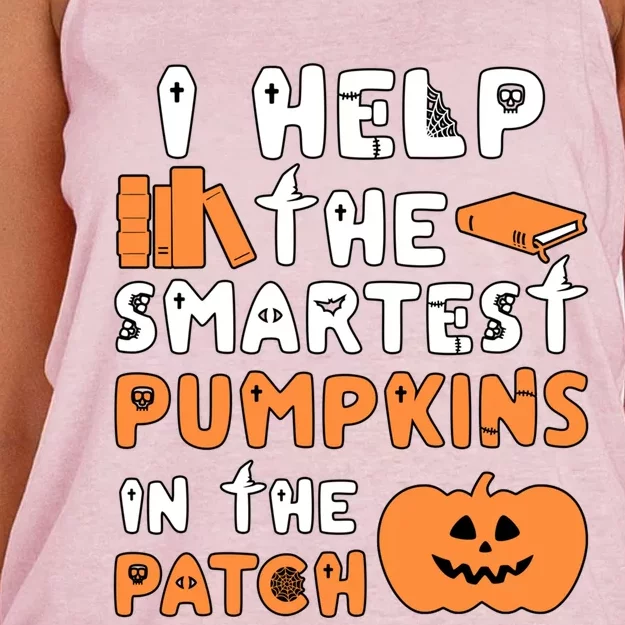 I Help The Smartest Pumpkins In The Patch Gift Women's Knotted Racerback Tank