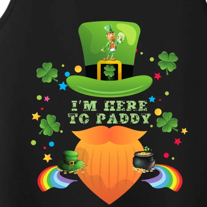 I’m Here To Paddy St Patricks Day Rainbow Beer Ers Great Gift Performance Tank