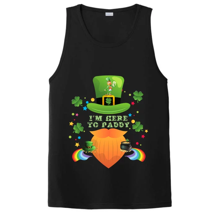 I’m Here To Paddy St Patricks Day Rainbow Beer Ers Great Gift Performance Tank