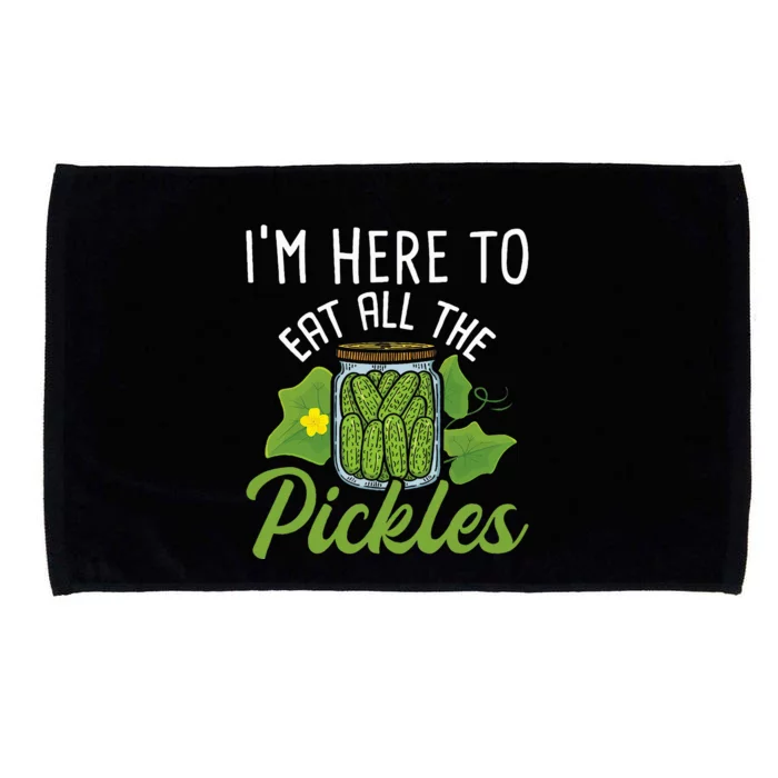 IM Here To Eat All The Pickles Pickle Cucumber Vegetarian Microfiber Hand Towel