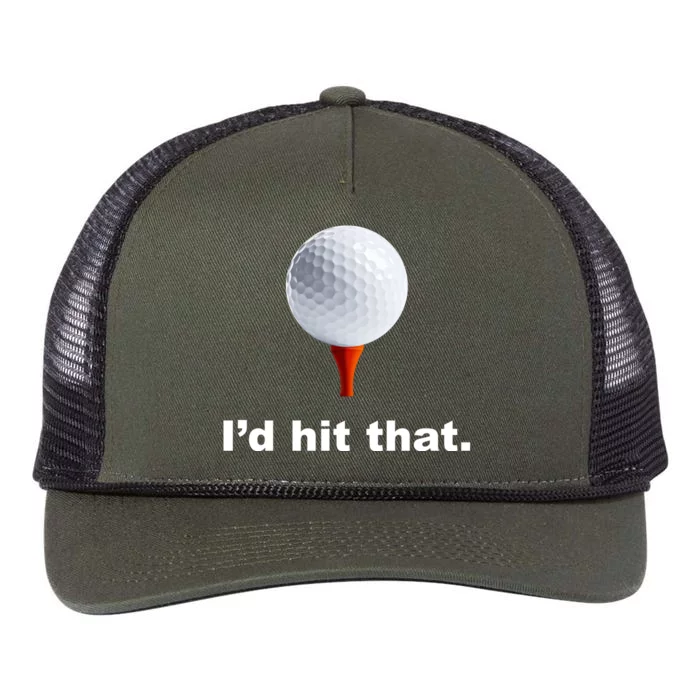 I'd Hit That Funny Golf Retro Rope Trucker Hat Cap