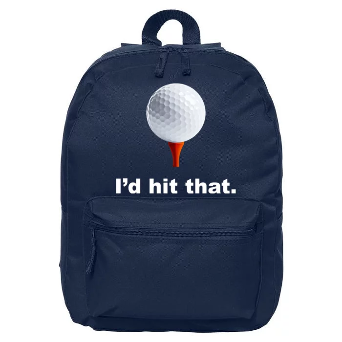 I'd Hit That Funny Golf 16 in Basic Backpack