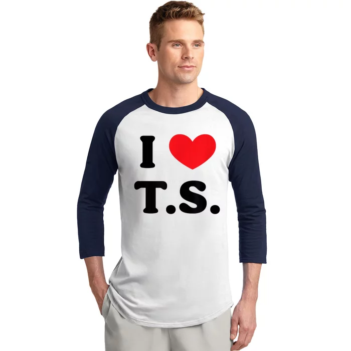 I Heart TS Baseball Sleeve Shirt