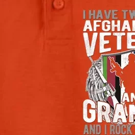 I Have Two Titles Afghanistan Veteran And Grandpa Proud Papa Cool Gift Dry Zone Grid Performance Polo