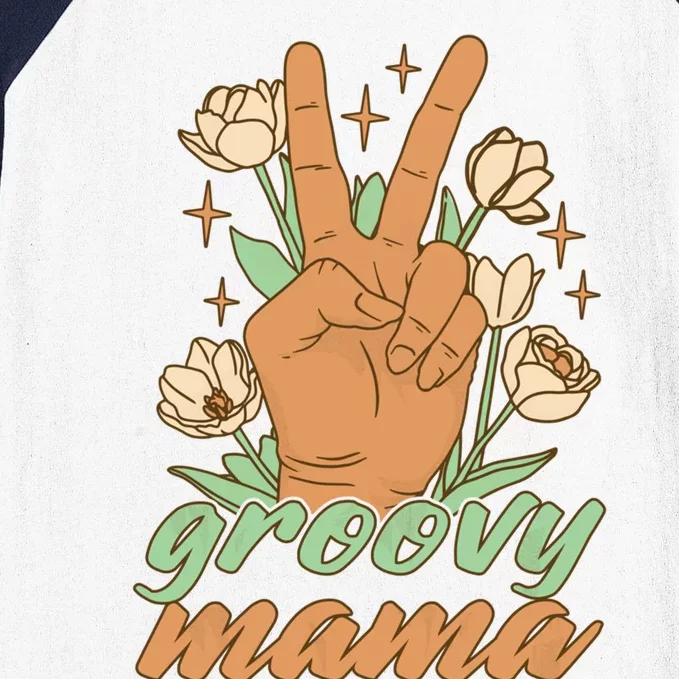 I Have The Best Mom In The World Groovy Mama Cute Gift Baseball Sleeve Shirt