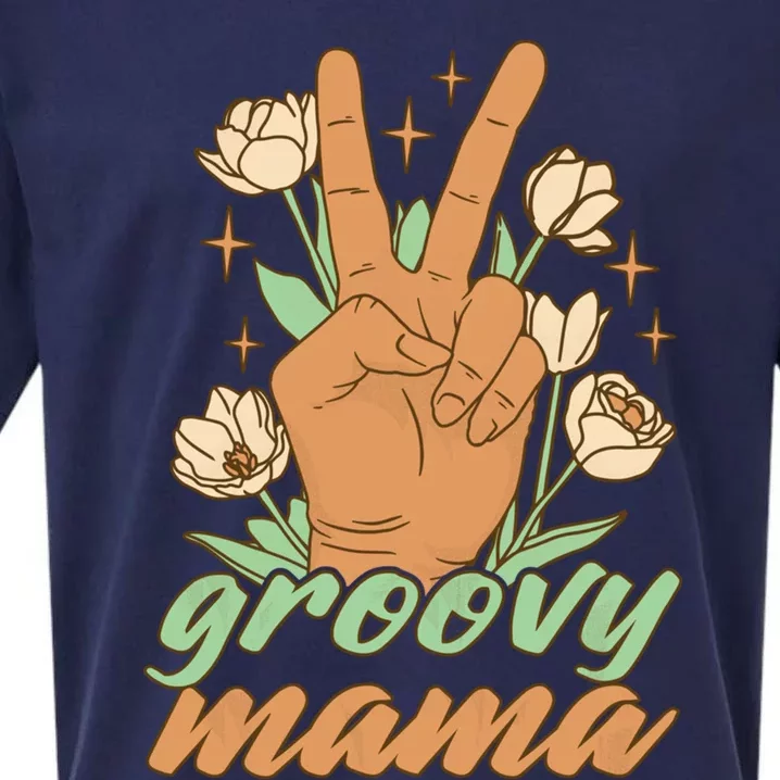 I Have The Best Mom In The World Groovy Mama Cute Gift Sueded Cloud Jersey T-Shirt