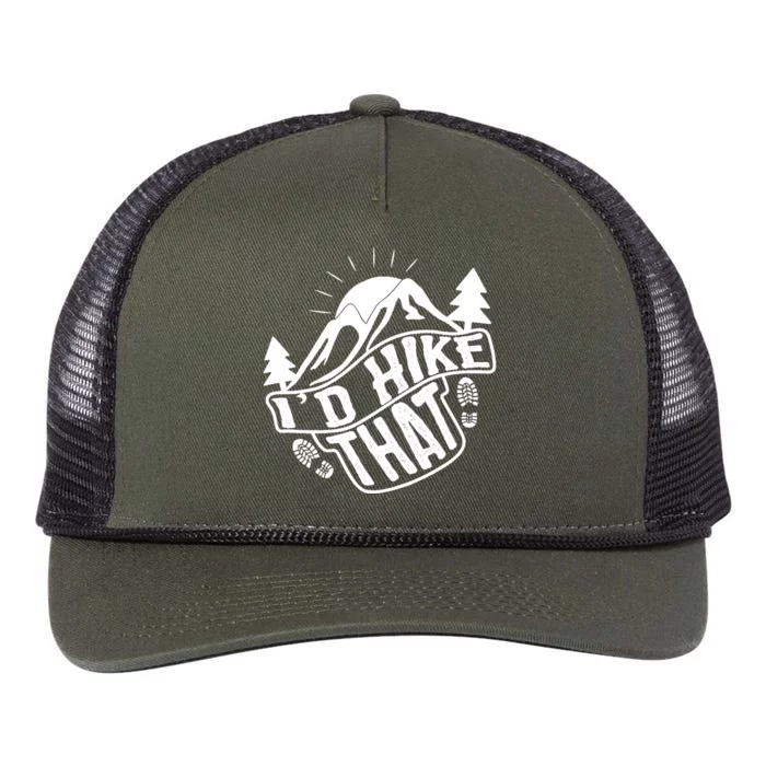 ID Hike That Funny Hiker Retro Rope Trucker Hat Cap