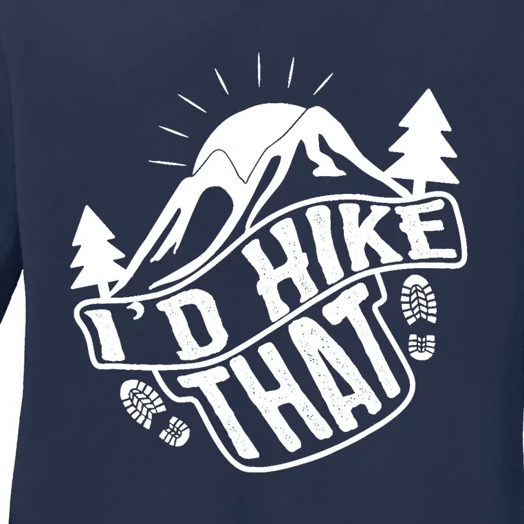 ID Hike That Funny Hiker Ladies Long Sleeve Shirt