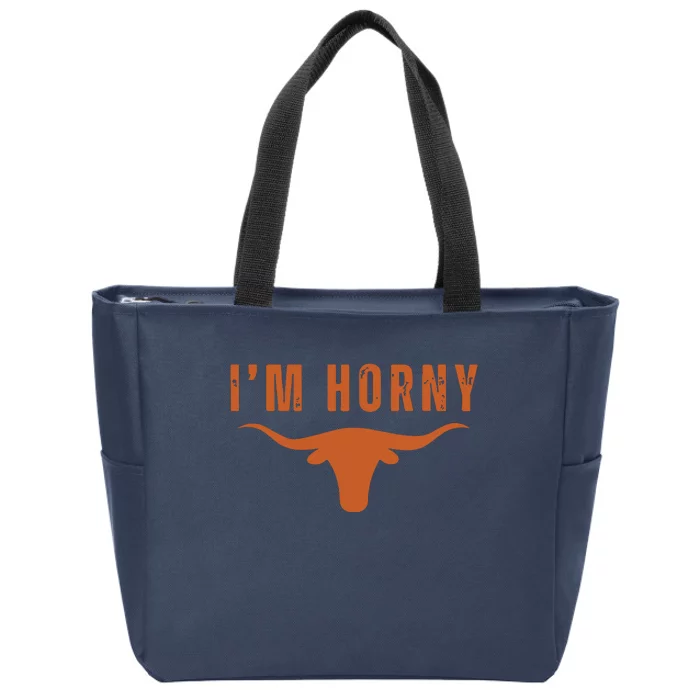 I’M Horny Texas Zip Tote Bag