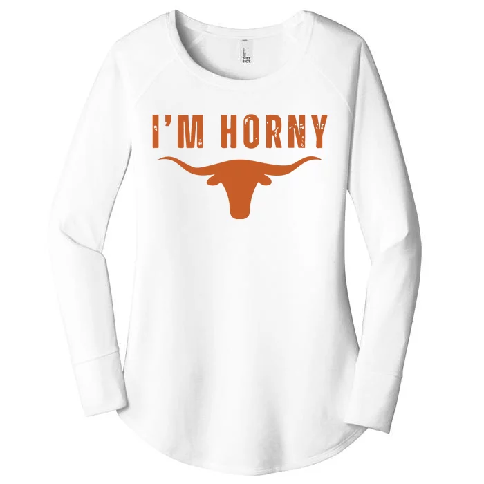 I’M Horny Texas Women's Perfect Tri Tunic Long Sleeve Shirt