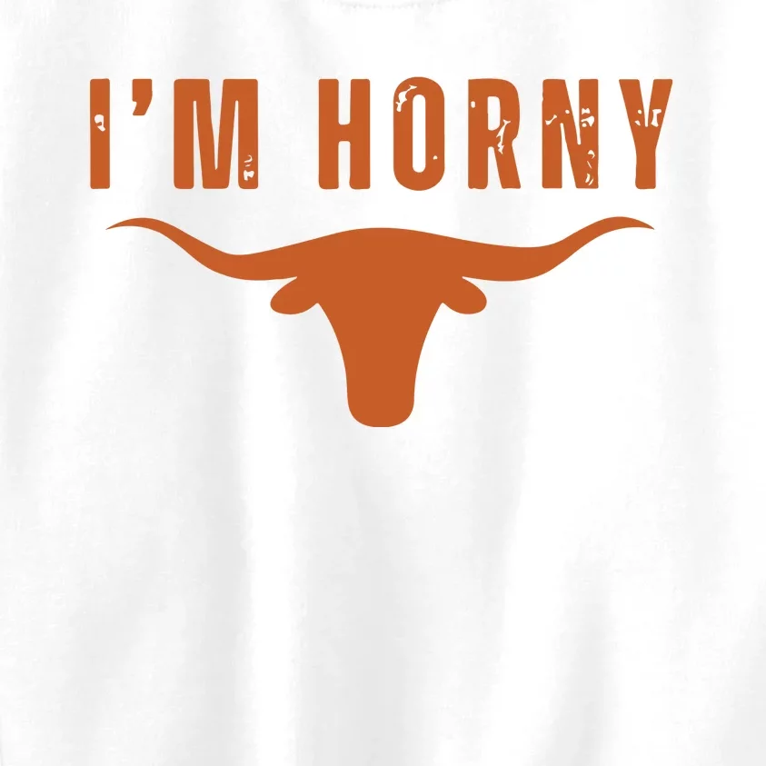 I’M Horny Texas Kids Sweatshirt