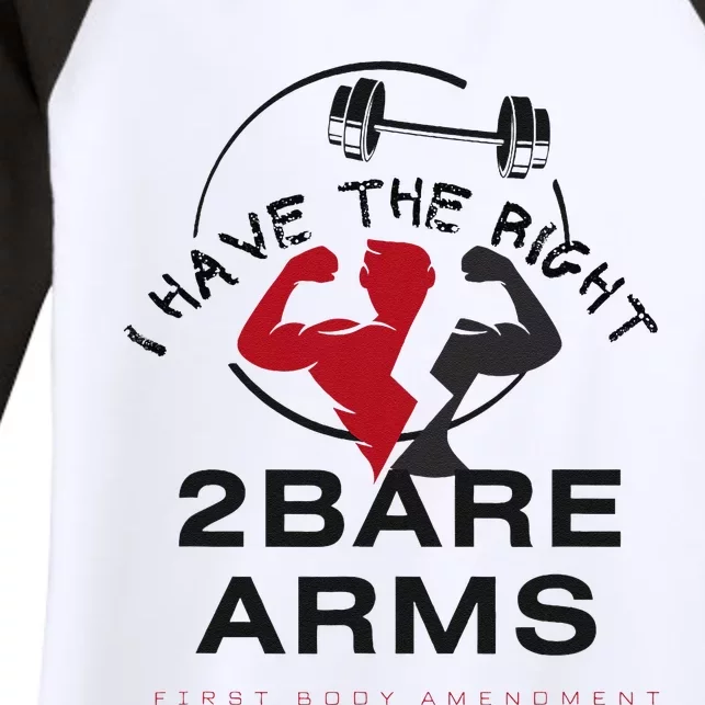 I Have The Right 2 Bare Arms Women's Tri-Blend 3/4-Sleeve Raglan Shirt