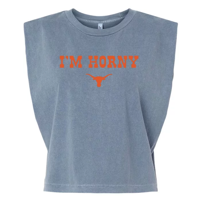 I’m Horny Texas Garment-Dyed Women's Muscle Tee