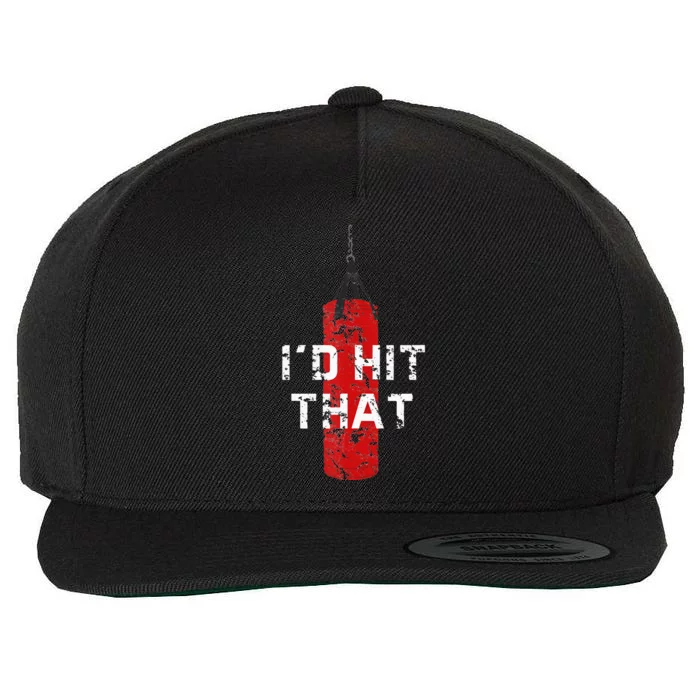 Id Hit That Funny Boxing Gift Idea For Men And Women Wool Snapback Cap