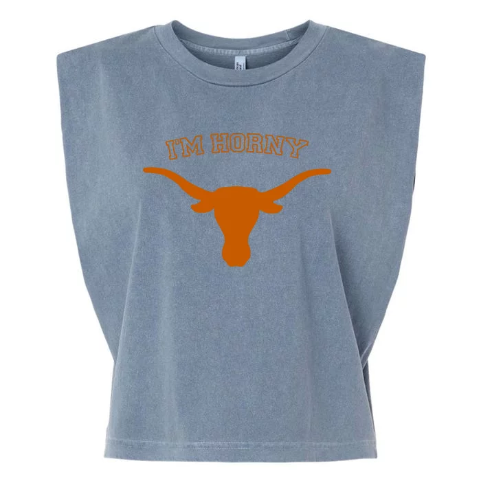 I’M Horny Texas Garment-Dyed Women's Muscle Tee