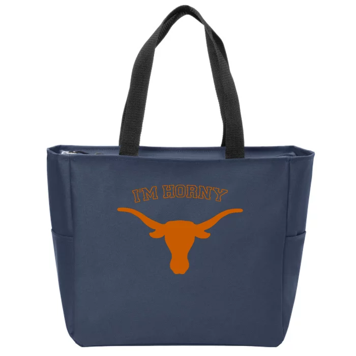 I’M Horny Texas Zip Tote Bag