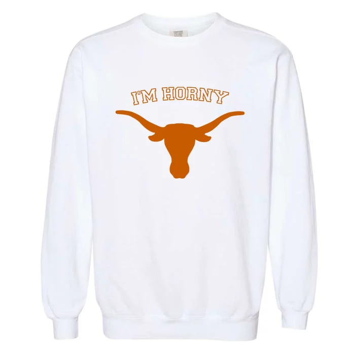 I’M Horny Texas Garment-Dyed Sweatshirt