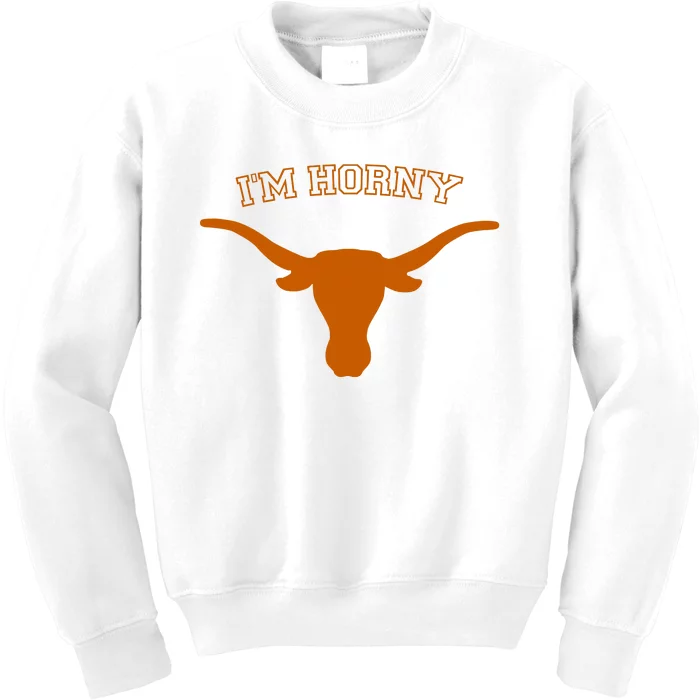 I’M Horny Texas Kids Sweatshirt