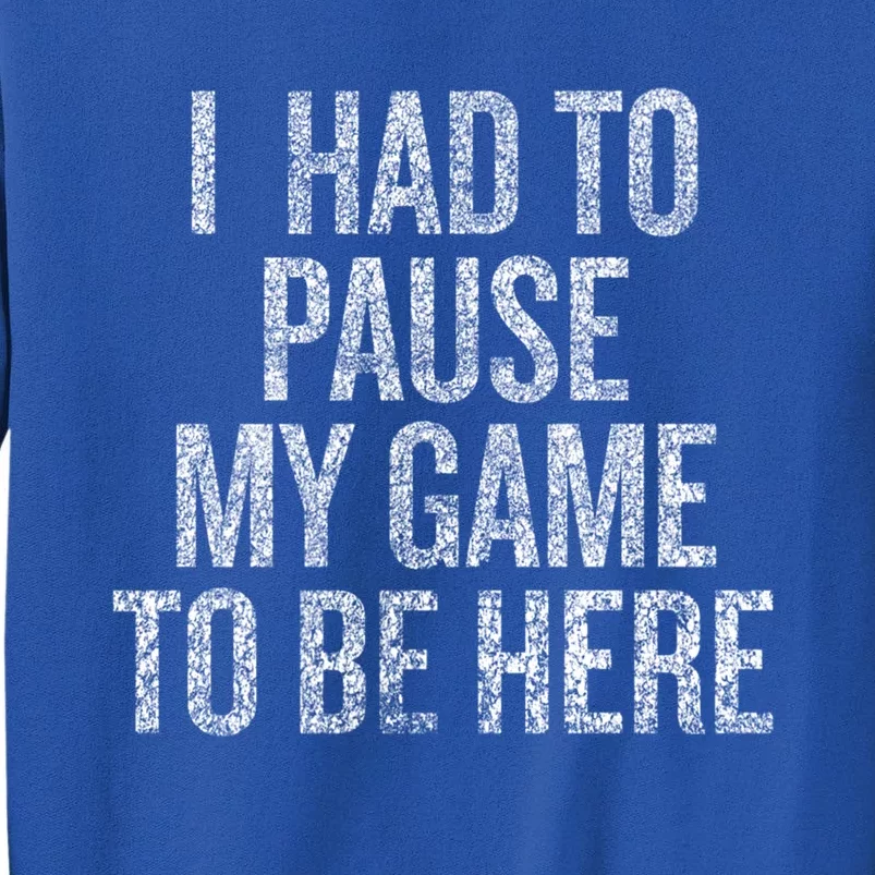 I Had To Pause My Game To Be Here Funny Gaming Cute Gift Sweatshirt