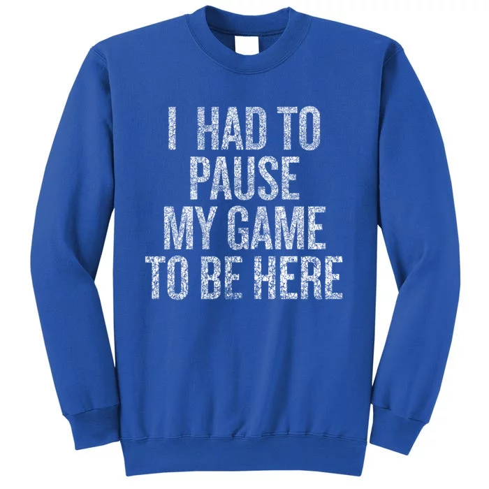 I Had To Pause My Game To Be Here Funny Gaming Cute Gift Sweatshirt