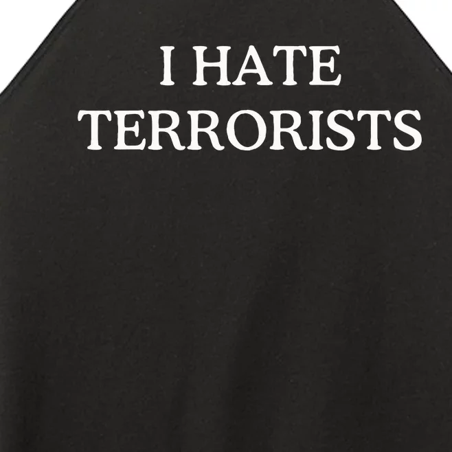 I Hate Terrorists Women’s Perfect Tri Rocker Tank