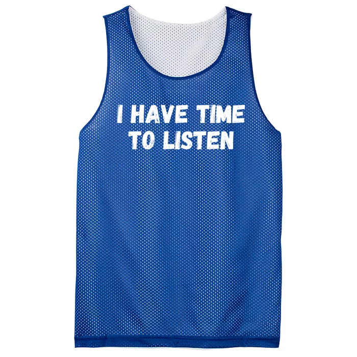 I Have Time To Listen Tal Health Gift Mesh Reversible Basketball Jersey Tank