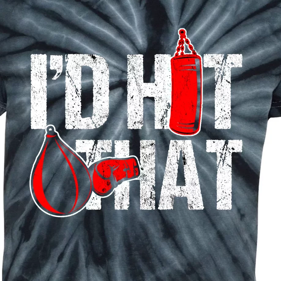 ID Hit That Boxing Punching Bag Funny Sports Box Gloves Cool Gift Kids Tie-Dye T-Shirt