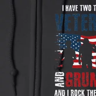 I have two titles veteran and grumpy and I rock them both Full Zip Hoodie