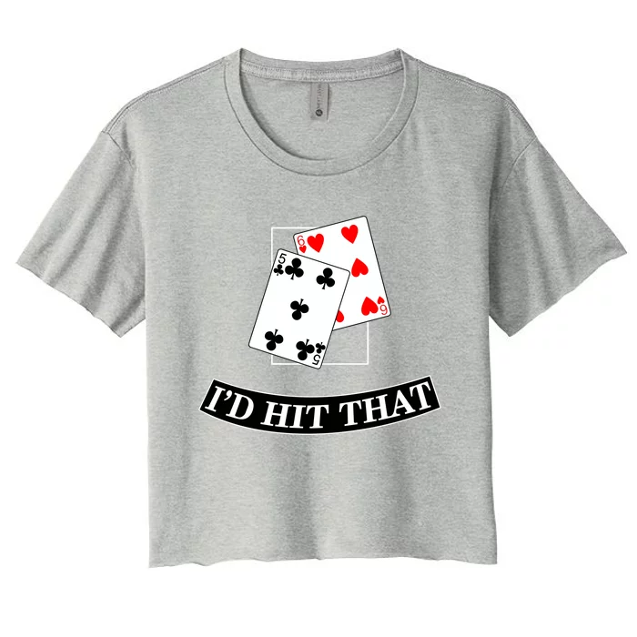 ID Hit That Black Jack Women's Crop Top Tee