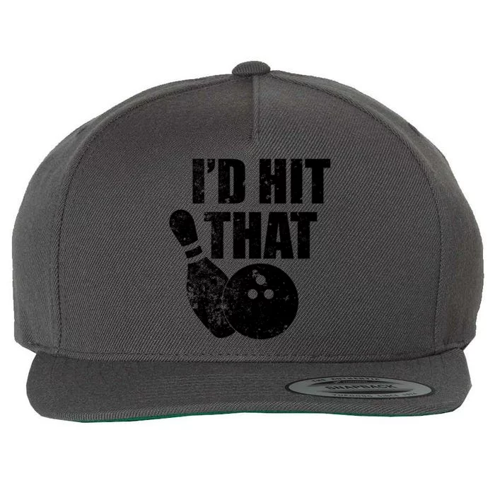 ID Hit That Funny Bowling Quote For Bowlers Cute Gift Wool Snapback Cap