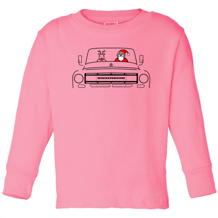 International Harvester Travelette Truck Christmas Edition Gift Toddler Long Sleeve Shirt