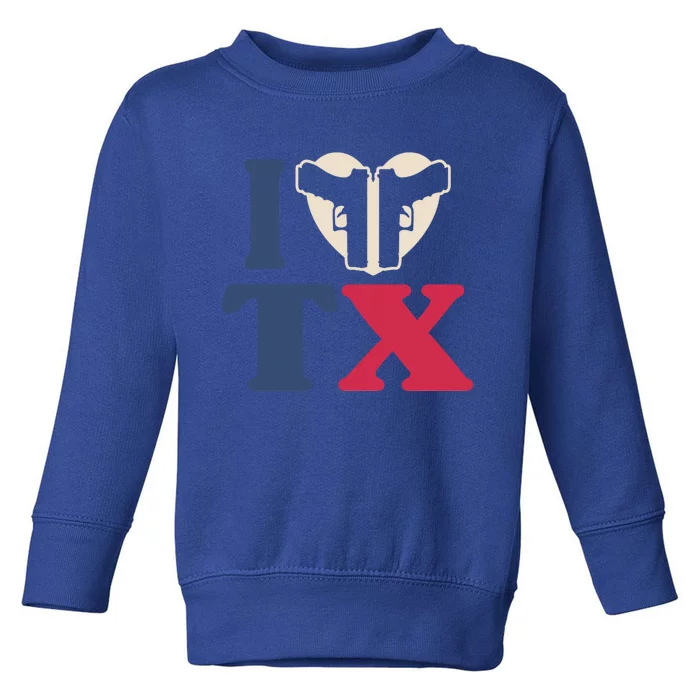 I Heart Texas Tx Love Pro Usa 2nd Adt Pro Gun Cute Gift Toddler Sweatshirt