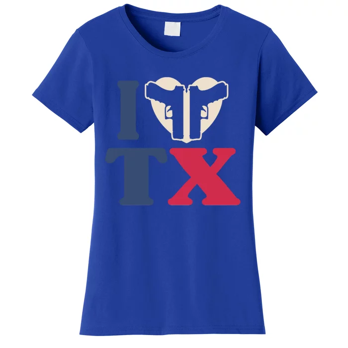 I Heart Texas Tx Love Pro Usa 2nd Adt Pro Gun Cute Gift Women's T-Shirt