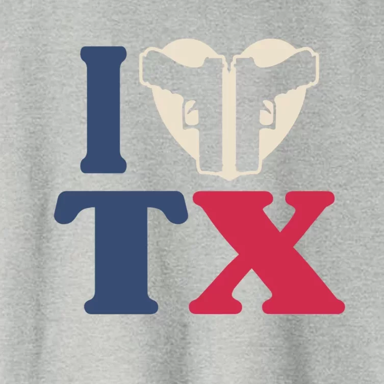 I Heart Texas Tx Love Pro Usa 2nd Adt Pro Gun Cute Gift Women's Crop Top Tee