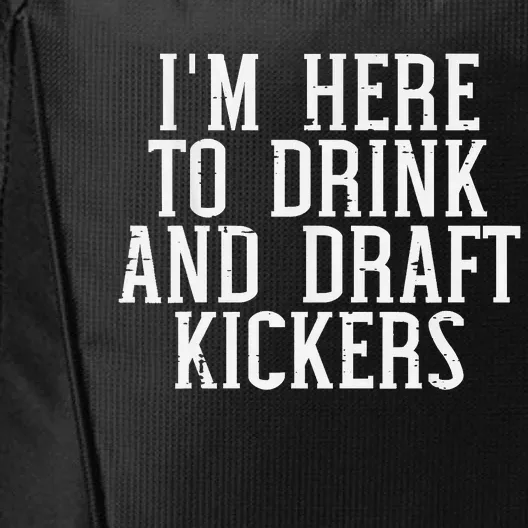 Im Here To Draft Kickers Funny Draft Party Fantasy Football City Backpack