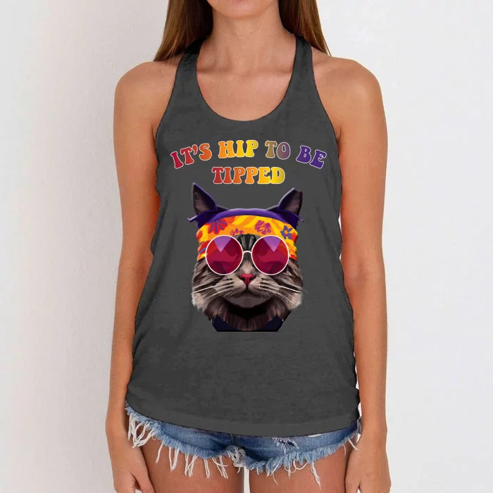 ItS Hip To Be Tipped Women's Knotted Racerback Tank