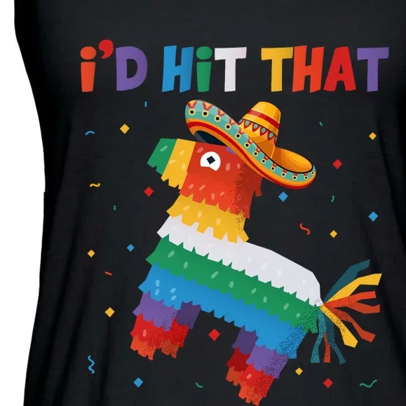 I'D HIT THAT FUNNY CINCO DE MAYO T Ladies Essential Flowy Tank