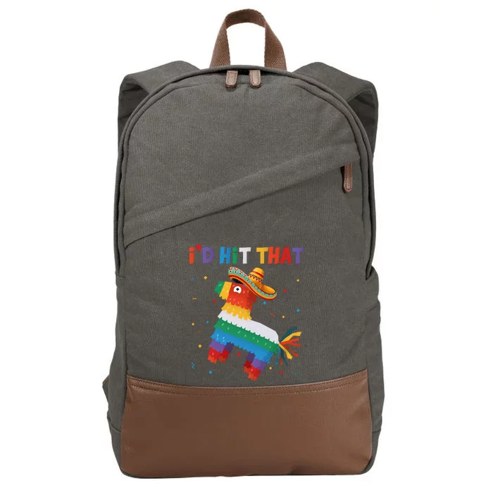 I'D HIT THAT FUNNY CINCO DE MAYO T Cotton Canvas Backpack