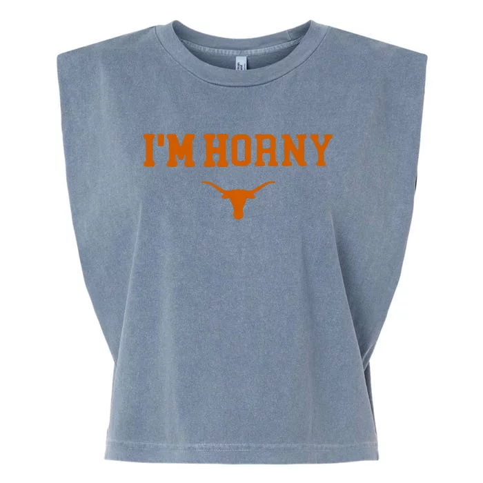 I’m Horny Texas Garment-Dyed Women's Muscle Tee