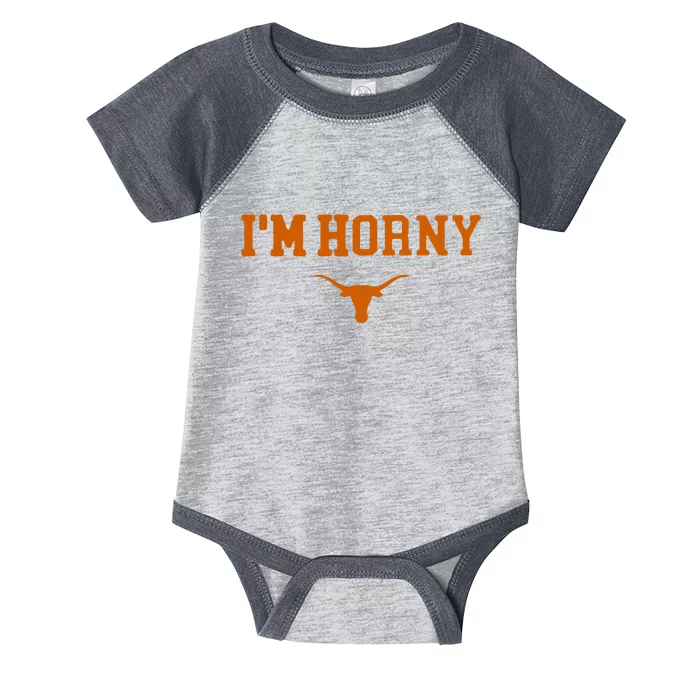 I’m Horny Texas Infant Baby Jersey Bodysuit