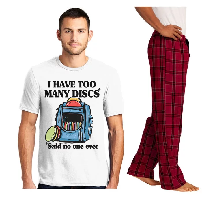 I Have Too Many Discs Disc Golf Backpack Funny Disc Golf Pajama Set