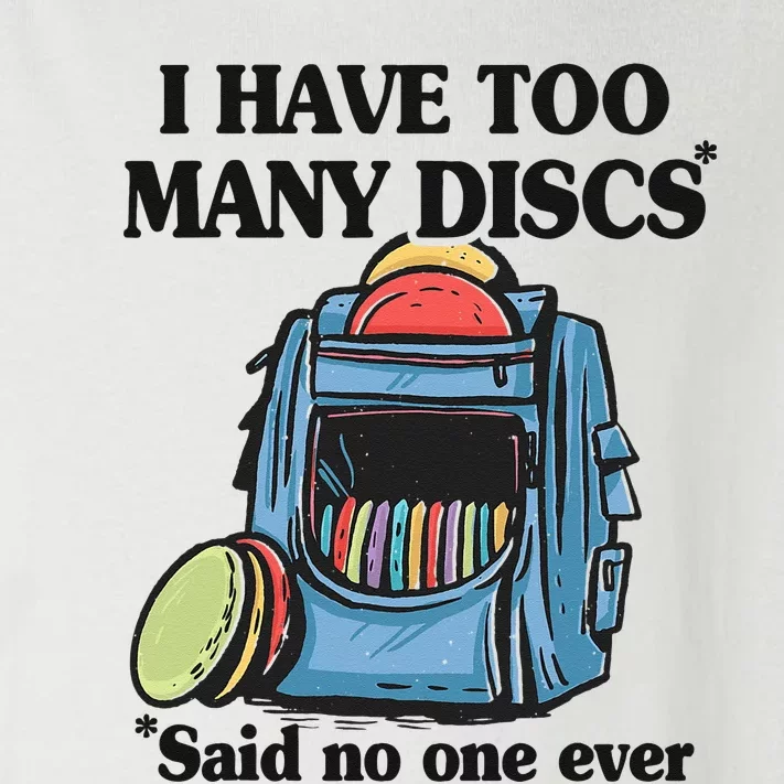 I Have Too Many Discs Disc Golf Backpack Funny Disc Golf Toddler Long Sleeve Shirt