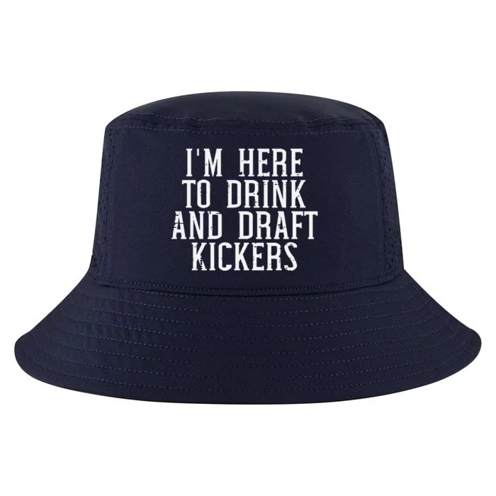 Im Here To Draft Kickers Funny Draft Party Fantasy Football Cool Comfort Performance Bucket Hat